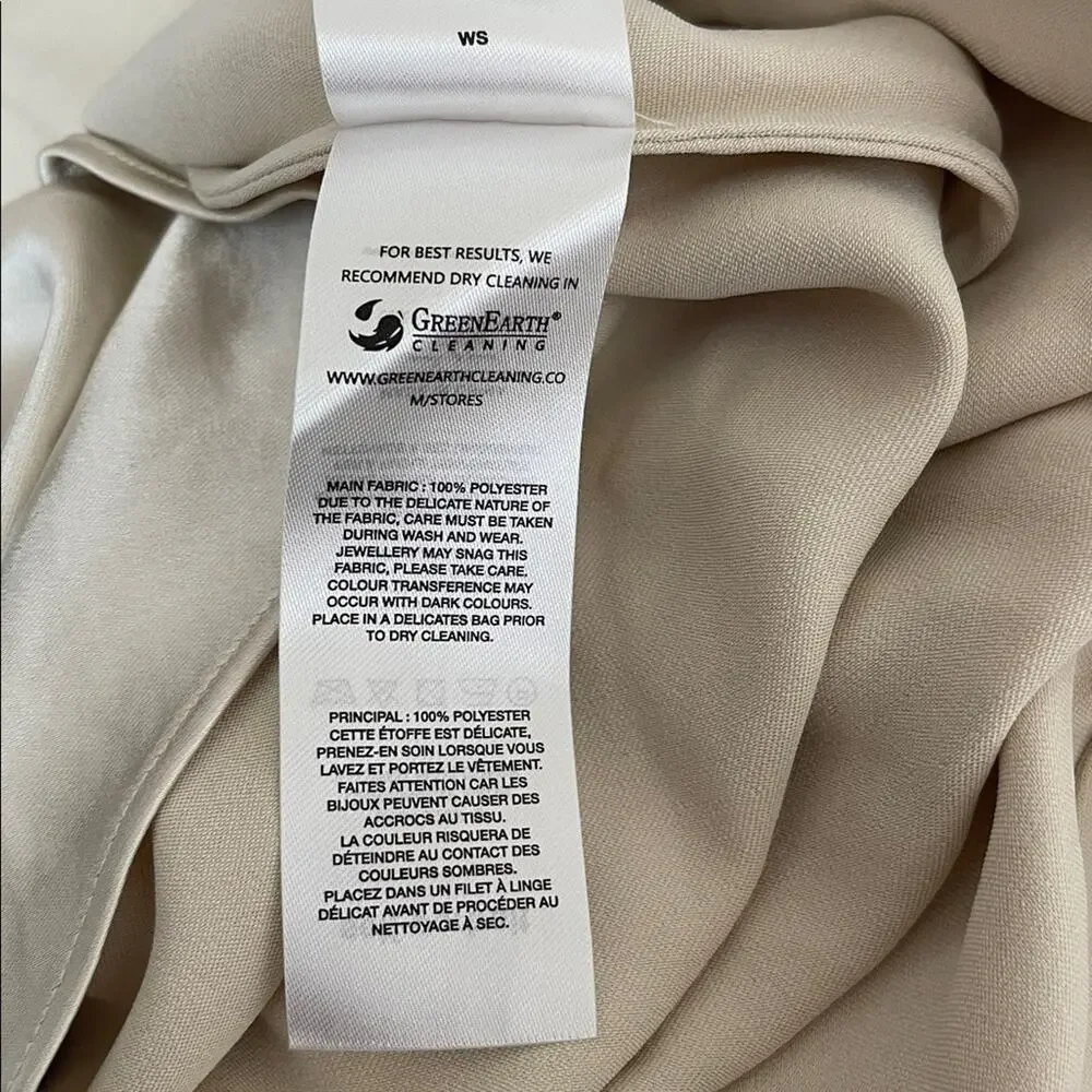 SELF-PORTRAIT Satin Flower Floral Champagne Off the Shoulder Maxi Dress Size 2 - Picture 13 of 13